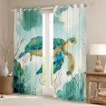 thumbnail image 3 of Homewish Turquoise Sea Turtle Black Out Curtains, Watercolor Ink Coral Curtains Pack of 2 (42x63 Each), Teens Kids Boys Girls Bedroom Curtains, Curtains and Drapes Home Decor, 3 of 7