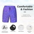 thumbnail image 3 of Fotbe Purple Glitter Men’s Swim Trunks Quick Dry Swim Shorts Board Shorts with Mesh Lining-XX-Large, 3 of 9