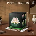 thumbnail image 3 of Potted Garden Pink Flowers Botanical Collection Set, 158 Pieces Modular Buildings, Decorative Home Office Creative Project Construction, 3 of 5
