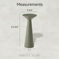 thumbnail image 2 of COZAYH Farmhouse Tall Pedestal End Table Small Solid Wood Martini Table Plant Stand Modern Round Drink Table for Small Space Living Room, Sage Green, 2 of 16