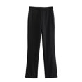 thumbnail image 1 of TRAFZA, traje de pantalón liso elegante para mujer, camisetas sin tirantes sexis con botón frontal + pantalón con abertura lateral, conjuntos de ropa de calle de moda femenina, 1 of 5