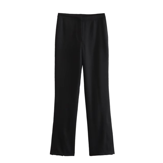 TRAFZA, traje de pantalón liso elegante para mujer, camisetas sin tirantes sexis con botón frontal + pantalón con abertura lateral, conjuntos de ropa de calle de moda femenina