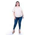 thumbnail image 2 of Blusa escote drapeado Roman Fashion Tallas Extras 228 Beige 38, 2 of 5