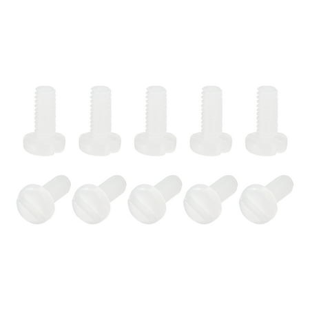 

Uxcell Nylon Machine Screws M2x5mm Slotted Pan Head Fasteners Bolts White 25Pack