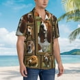 thumbnail image 5 of Basset Hound Hawaiian Shirts For Men, Summer Short-Sleeve Relaxed-Fit Button-Down Shirts Medium, 5 of 9