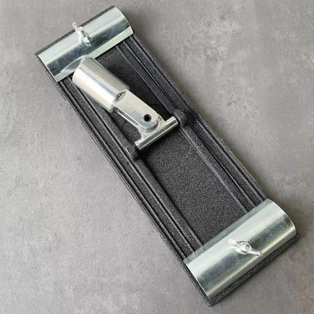 Soporte para lijadora manual, soporte para hojas de lijado, bloque de lijado manual, herramienta de pulido para paneles de yeso, carpintería, Metal y negro shamjiam Soporte para lijadora de mano