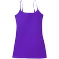 thumbnail image 3 of Women's & Juniors Camisole Built in BRA Adjustable Spaghetti Strap Long Tank Top - 2 Pack, 3 of 4