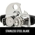 thumbnail image 3 of Stainless Steel Manual Can Opener, Soft Touch Handle, Built-In Bottle Opener, Black, 3 of 9