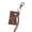 Brown, variant on Retro Designs Leather Keychain with Protective Lighter Holder for Fashionistas