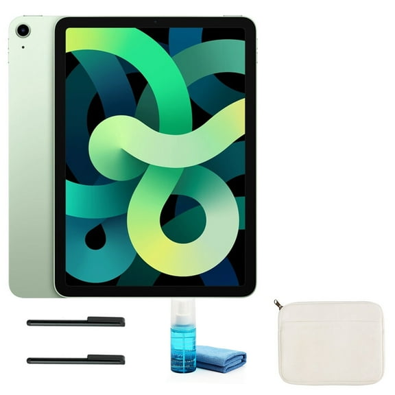 Open Box Apple iPad Air 10.9 Inch (256GB, Wi-Fi Only, Green) with White Sleeve (New )