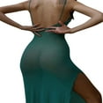 thumbnail image 2 of POINTERTECK Femmes Pure Mesh Spaghetti Robe Coupe Basse Voir à Travers des Robes Fendues Sans Manches Partie Maillots de Bain de Plage, 2 of 5