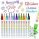 thumbnail image 1 of Juego de marcadores de contorno navideño, marcador de doble línea para tarjetas navideñas, resaltador de 12 colores, 10 ml, 1 of 8