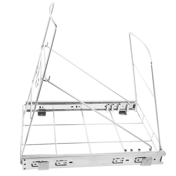 PBPBOX Cabinet Pull Out Trash Bin Stainless Steel Pull Out Slide Out Shelf Kitchen Use 1Pcs