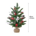 thumbnail image 3 of 2 ft Pre-lit Mini Christmas Tree with LED Lights, 24 Inch Artificial Tabletop Xmas Tree for Bedroom, Fireplace Mantel, and Holiday Party Decor, 3 of 8