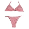 thumbnail image 6 of Babysbule Womens Swimsuits Clearance Women's Bikini Sets Swimsuit Solid Sequin Print Filled Bra Swimwear Beachwear, 6 of 6