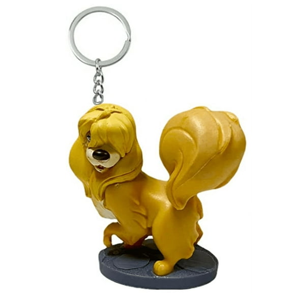 Lady & The Tramp Peg Pekingese Key Ring Keychain Ornament PVC Figure Charm New…