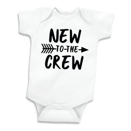 

Bump and Beyond Designs New to the Crew Pregnancy Announcement Newborn Clothes (White 3-6 Months)