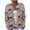 Pink-C, variant on Women's Christmas Long Sleeve Reindeer Plaid Printed Button-Down Knit Cardigan, Festive Holiday Casual Loose Outerwear Top for Women - Cute Reindeer Checkered Design 4XL