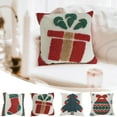 thumbnail image 7 of Moocorvic Christmas Red Pillow Covers 18x18, Velvet Embroidered Winter Decorative Cushion Covers for Couch Sofa Bed, 7 of 7