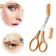 thumbnail image 3 of Fiudx Tijeras para Cejas, Recortador de Precisión de Acero Inoxidable, Mango Ergonómico Antideslizante, Diseño de Peine Protector, Perfectas para Dar Forma a Los Esfuerzos de Cuidado Personal, Regalo, 3 of 3