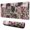 Pioneer Flower Floral-2, variant on Long Mouse Pads for Desk,Pioneer Flower Floral Print Pattern Desk Mats on Top Of Desks, Desk Mouse Pad Extra Large with 3mm Non-Slip Base and Stitched Edge for Gaming,Office,Work,Home 31.5"x11.8"