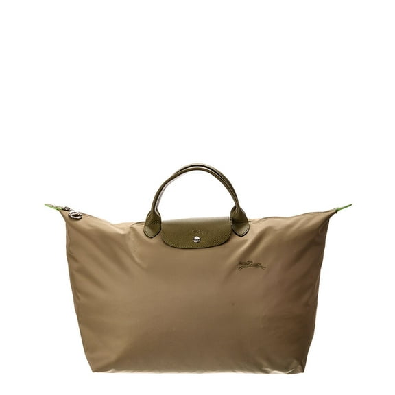Longchamp Le Pliage Green Large Canvas Travel Bag, Green