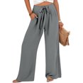 thumbnail image 1 of WILLBEST Pantalones Casuales elegantes para Mujer: Diseño de Yoga Elástico, Holgado y de Tubo Recto con Bolsillos de Color y Efecto de Contraste de Color para Mayor Comodidad Diaria. Grande, 1 of 3