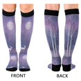 thumbnail image 4 of FORMRS Womens Knee High Socks Casual Long Thick Travel Daily Wear, 2 Pairs, Purple Forest, 4 of 6