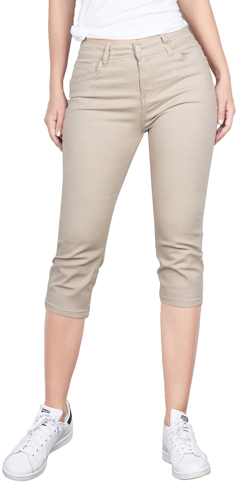 BodiLover Women's Stretchy 5 Pocket Mid 