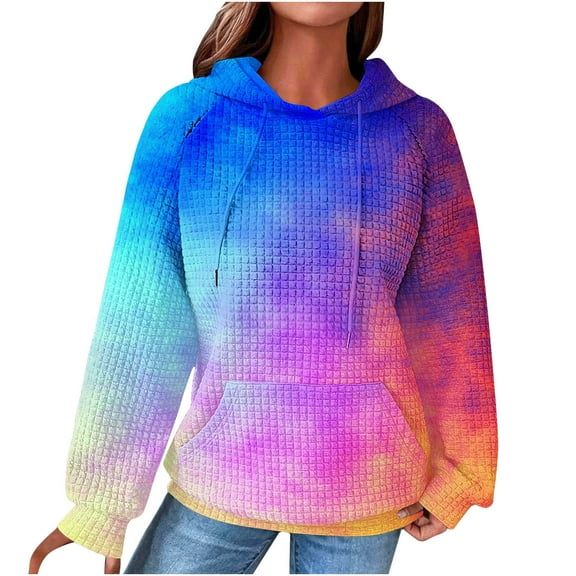 LIaqionyy Sweatshirts for Women's Oversized Tops Hoodies Pullover Fashion Sweatshirts with Pocket Fall Winter Clothes
