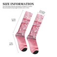 thumbnail image 2 of Lsque Glittering Pink Bathtub Pattern Sport Compression Socks for Men & Women 15-20 mmHg Knee High Nurse Pregnant Running Medical and Travel Athletic, 2 of 6