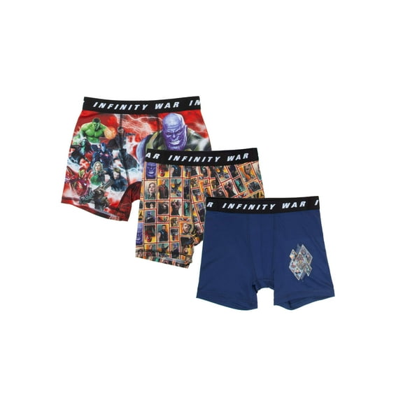 Marvel The Avengers, Boys Underwear, 3 Pack Boxer Briefs (Little Boys & Big Boys)