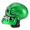 thumbnail image 1 of Pomo de palanca de cambios modificado para coche con cabeza de calavera y esqueleto, palanca de cambios Universal, color verde, 1 of 10