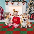 thumbnail image 3 of Christmas Area Rugs 8' x 10', Christmas Carpet with Non-Slip Backing, Stain-Resistant Checkered Print Floor Mats, Washable for Living Room, Bedroom, Red Green, 3 of 8