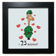 thumbnail image 1 of Rusia beso soldado Patten Mesa de pared con marco cuadrado negro, 1 of 4