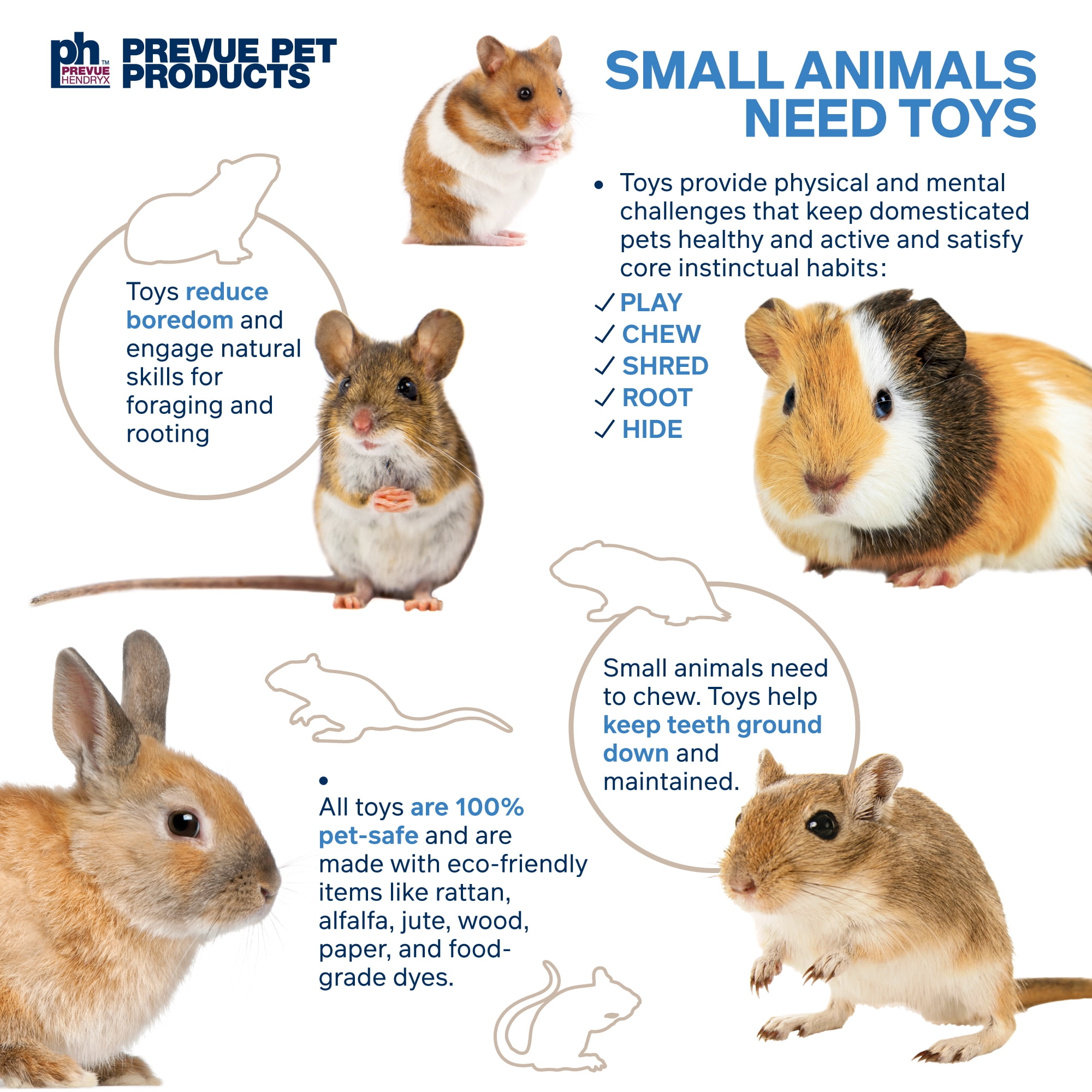 Prevue Pet Products Celebration! Small Animal Mineral Chew Toy Bundle