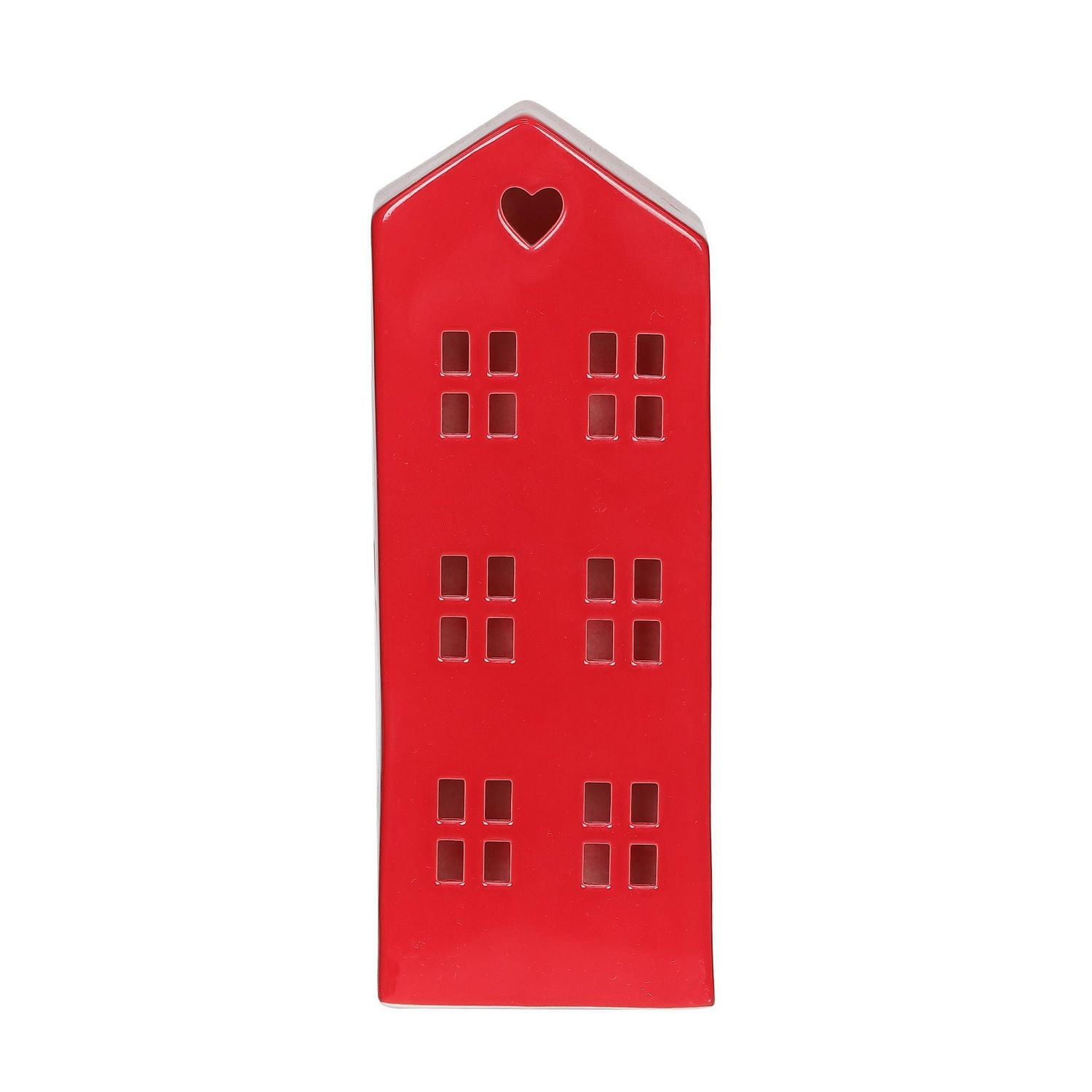 HOLIDAY TIME 8IN LED RED HOUSE