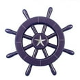 thumbnail image 2 of Handcrafted Decor rustic-wood-sw-12-starfish Rustic Wood Finish Decorative Ship Wheel with Starfish- 12 in., 2 of 3