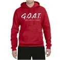 thumbnail image 2 of Wild Bobby, Goat God Over All Things Inspirational/Christian Unisex Graphic Hoodie Sweatshirt, Red, 3X-Large, 2 of 6