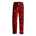 thumbnail image 5 of Fgvctg Valentine's Day Pajama Pants Mens Lover Sleepwear Wide Leg Pajamas Heart Print High Waisted Pjs Pant Plus Size Fall Spring Drawstring Lounge Pants with Pockets Multicolor XL, 5 of 6