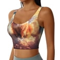 thumbnail image 2 of Fotbe Cute Cloud Pomeranian Sujetador Deportivo Largo sin Aros para Mujer con Almohadillas y Soporte Medio, Transpirable y Absorbente, Camiseta Tipo Chaleco o Tank Top-Large, 2 of 8