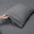thumbnail image 5 of Clara Clark Hotel Luxury Microfiber Extra Deep Pocket 6 Piece Bed Sheets Set, Fits 18'-24", Twin XL, Grey, 5 of 5