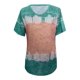 thumbnail image 4 of mfyjkho Tops Para Mujer, Blusas De Mujer, Blusas Casuales Holgadas De Moda Para Mujer, Camisetas Con Cuello Redondo Estampado, Blusas, Camisetas Estampadas Tops Para Mujer Xxl, 4 of 5