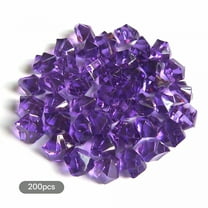 ACDANC Acrylic Stones, 200Pcs Plastic Gem Stone Ice Rocks Table Scatter Vase Fish Tank Decoration Purple