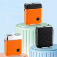 thumbnail image 3 of Portable Electric Shaver for Men, Double Head Rotary Wet/Dry Razor with Digital Display, USB-C Rechargeable Mini Travel Shaver, 360° Facial Contour Fit, Black & Orange, 3 of 8