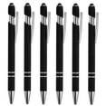 thumbnail image 1 of Unique Bargains Ballpoint Pen with Stylus Tip, Medium Point, 1.0mm, Black Ink, 6 Pack, 1 of 5