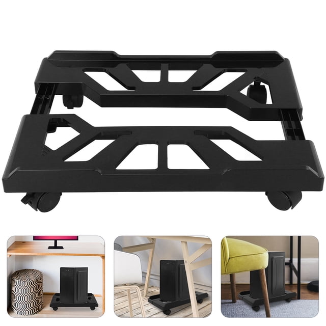 CRILSTYLEO Computer Tower Stand Mobile CPU Stand Black 1Pcs for Home Use Back to School