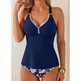 thumbnail image 6 of Eytino Bathing Suits for Women Tankinis 2 Piece Tummy Control Swimming Suits V Neck Tankini Top with High Waisted Bottom, 6 of 11