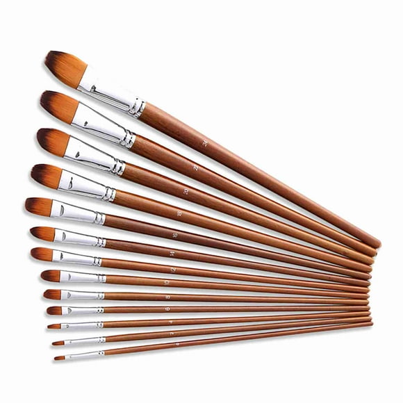 13pcs Paint Brush Set, Watercolour Brushes Paint Brushes for Watercolor, Oil, Gouache, Acrylic Painting, Body, Nail
