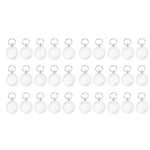 LABSERRON 30Pcs Keyring Photo Frame with Acrylic Material for Guests